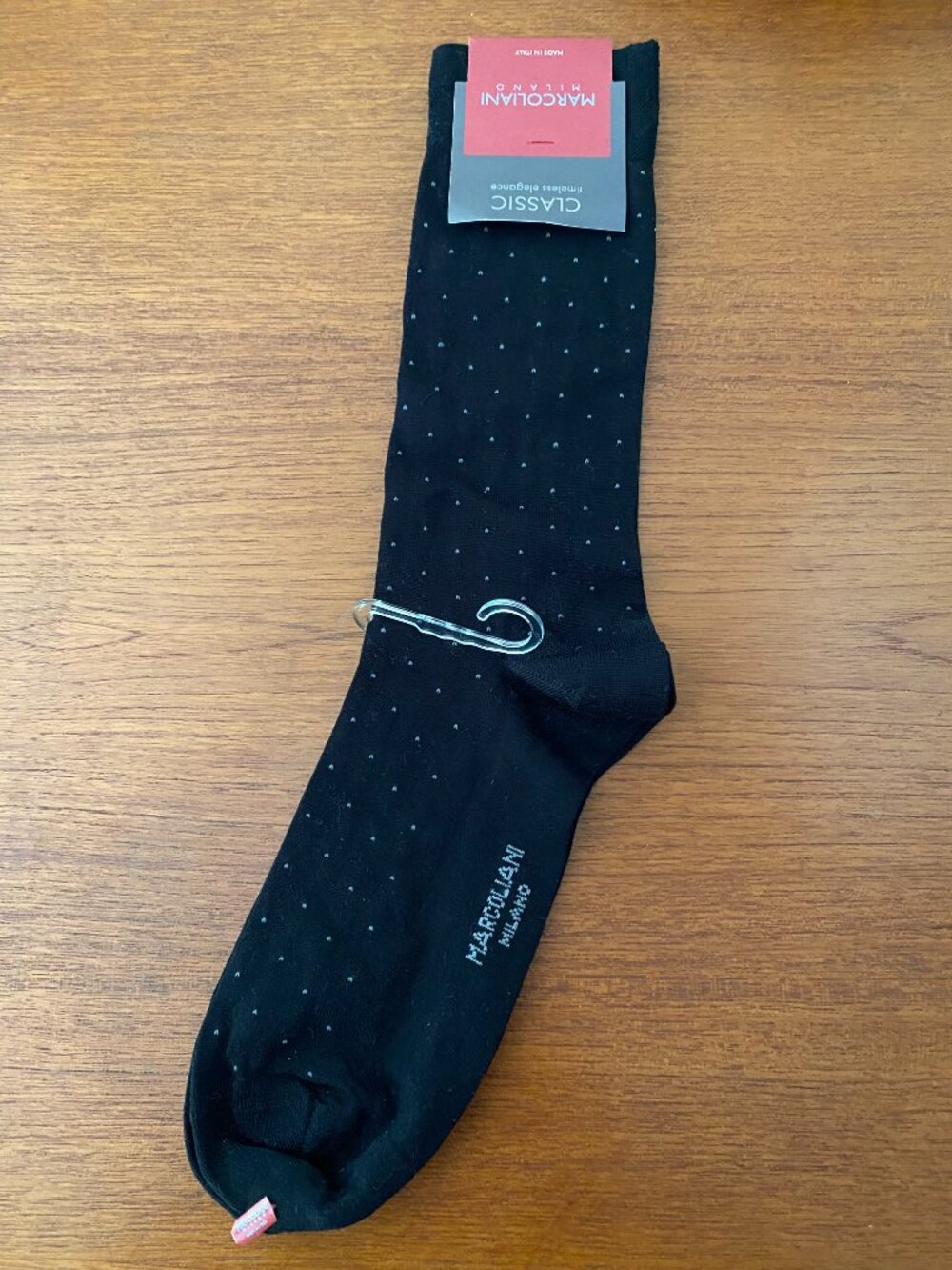 Marcoliani Pima Cotton Lisle Pin Socks in Black